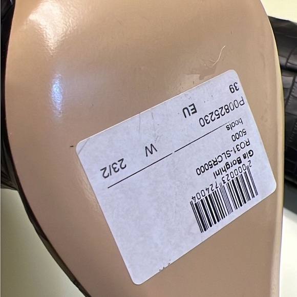 Gia Borghini Black Heeled Boots with Luxurious Texture - Picture 9 of 9